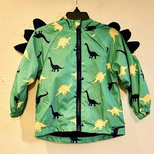 New 2T Little Rebels Dinosaur Hooded Windbreaker